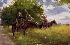 CPA Militaria Les Dragons 