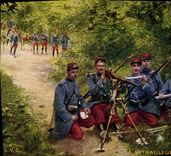 CPA Militaria La mitrailleuse 