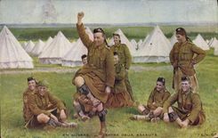 CPA Militaria En guerre Entre deux assauts 