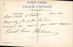 Postal Militaria el general Joffre y French sobre el frente Thiery Ingle Prendas de vestir Marsella