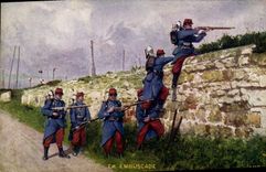 CPA Militaria En embuscade 