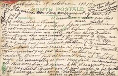 Postal Militaria Infantería Distribución de la sopa