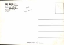 Vintage Postcard Cinema Top Gun Tom Cruise Kelly McGillis