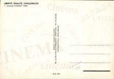 CPA Cinema Liberte Egalite Choucroute Jean Yanne