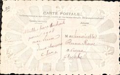 CPA Fantaisie Brodee Fleurs 