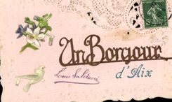 CPA Fantaisie Brodee Fleurs Aix en Provence 