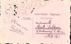 Vintage Postcard Fantasy Brodee Aix Flowers in Provence