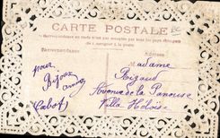 CPA Fantaisie Brodee Fleurs 