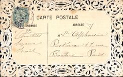 CPA Fantaisie Brodee Fleurs 