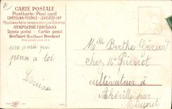 Vintage Postcard Fantasy Flowers Champagne Clover