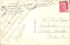 Vintage Postcard Massive Alpinisme of Mont Blanc Abseil has the needle of the Monk At the bottom the green needle