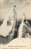 Vintage Postcard Alpinism Pyramids and chaps Mont Blanc