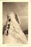 Vintage Postcard Alpinism Rise of a serac in Mont Blanc