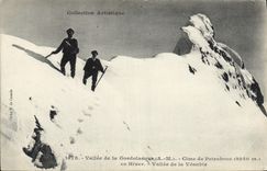 Vintage Postcard Alpinism Valley of Gordolasque Summit of Peirabroc in winter Valley of Vesubie