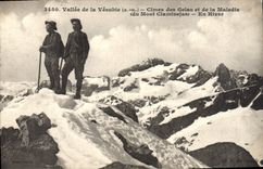 Vintage Postcard Alpinisme Valley of Vesubie Cimes of Froze and Maledia of the Ciaminejas Mount In winter