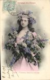 Vintage Postcard Fantasy the language of the Flowers Lilac