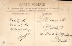 Vintage Postcard Fantasy Flowers Letters Letter R