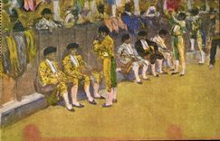 CPA Corrida Course de taureaux Bertuchi 