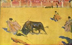 CPA Corrida Course de taureaux Bertuchi 