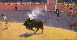 CPA Corrida Course de taureaux Bertuchi 