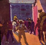 CPA Corrida Course de taureaux Bertuchi 