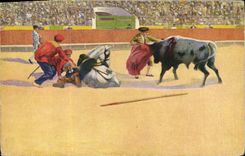 CPA Corrida Course de taureaux Bertuchi 
