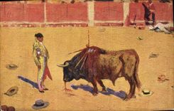 CPA Corrida Course de taureaux Bertuchi 