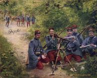 CPA Militaria La mitrailleuse