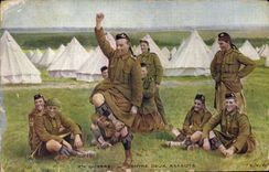 CPA Militaria Entre deux assauts