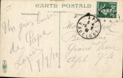 Vintage Postcard Militaria Artillery On the road of the polygon