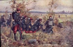 Vintage Postcard Militaria Infantry of lgne
