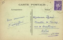 Postal Cine Puente a las Damas Orfelinato de la casa de jubilación de los actores dramáticos
