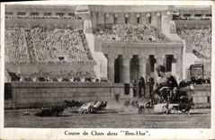 CPA Cinema Course de chars dans Ben Hur