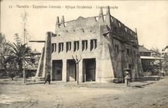 CPA Cinema Marseille Exposition coloniale Afrique Occidentale Cinematographe