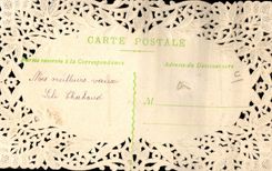 CPA Fantaisie Brodee Fleurs 