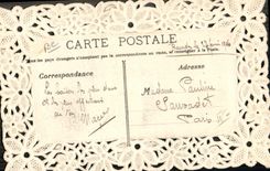 CPA Fantaisie Brodee Fleurs 