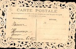 Vintage Postcard Fantasy Brodee Flowers Boat