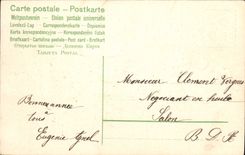 Vintage Postcard Fantasy Flowers Happy new year Clover