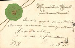 Vintage Postcard Fantasy Flowers Clover Year 1903