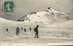 CPA Alpinisme Vallee de la Var et de la Tinee Col de Gialorgues et cime En hiver 