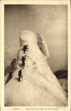 Vintage Postcard Alpinism Chamonix Rise of a serac in Mont Blanc