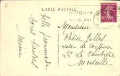 Vintage Postcard Alpinism Chamonix Rise of a serac in Mont Blanc