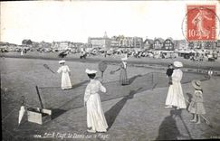 CPA Tennis sur la plage Berck Plage 