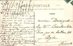 CPA Fantaisie Langage du timbre Semeuse 10c