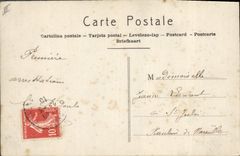 CPA Fantaisie Langage des Timbres Semeuse 