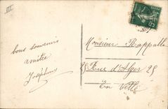 CPA Fantaisie Langage des timbres Semeuse 
