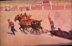 CPA Corrida Course de taureaux Bertuchi 