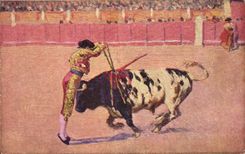 CPA Corrida Course de taureaux Bertuchi 