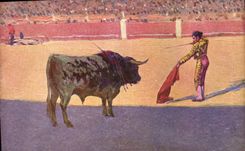 CPA Corrida Course de taureaux Bertuchi 