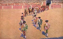 CPA Corrida Course de taureaux Bertuchi 